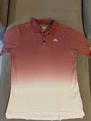 Nike SB Polo Shirt M like new red white ombre