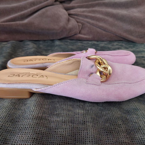 Sante moccasins used, leather purple, size 38