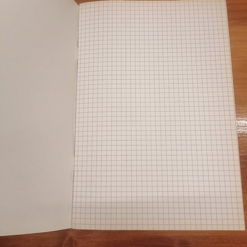 Vintage 80s Globus Grade Book Spiral & Biokart Blue Check Notebook