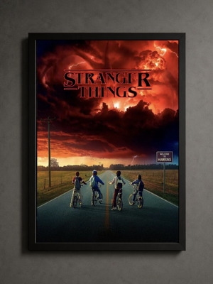 Stranger Things framed poster 30x40cm new