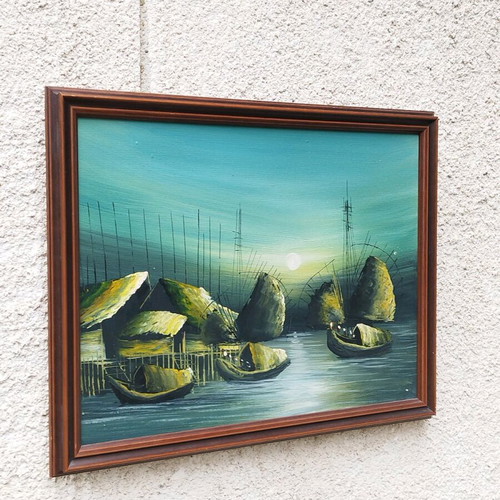 Dutch oil painting on canvas used