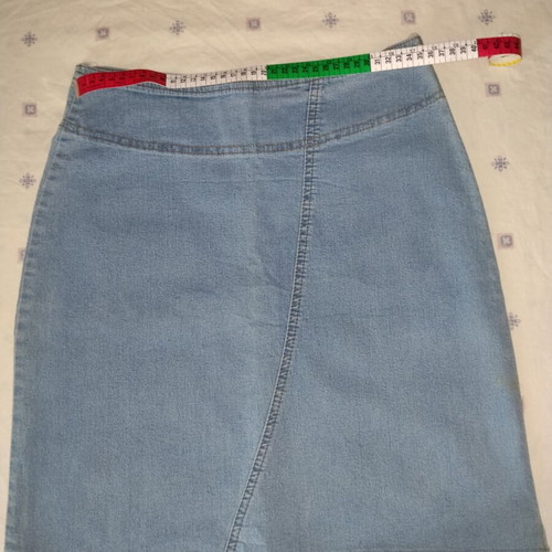 Denim midi skirt A-line light blue used