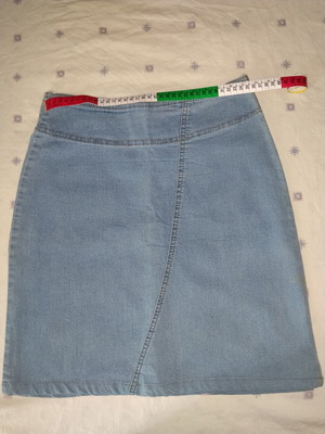 Denim midi skirt A-line light blue used