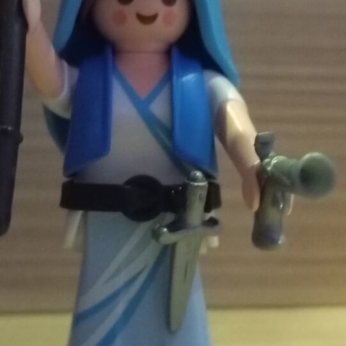 Playmobil Woman Revolution 1821 like new, holding flag