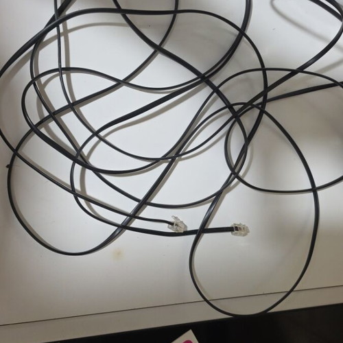 Telephone cable black new
