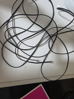 Telephone cable black new