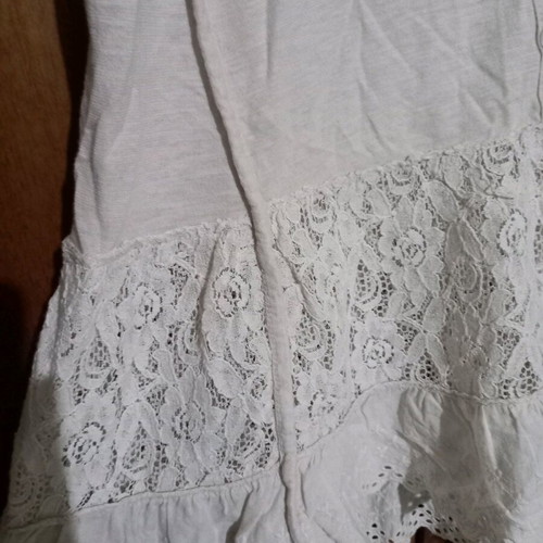 Makó blouse with lace like new, beige, size M