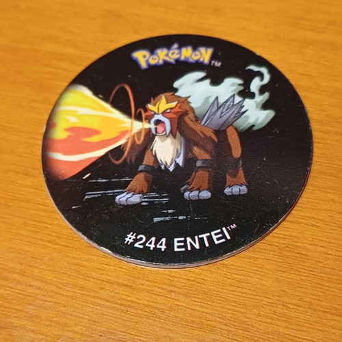 Pokemon Tazos League #244 Entei used collectible