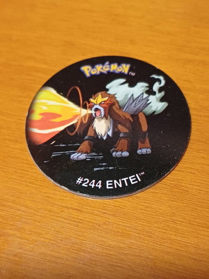 Pokemon Tazos League #244 Entei used collectible