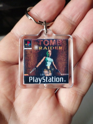 Tomb Raider PS1 Keychain new acrylic