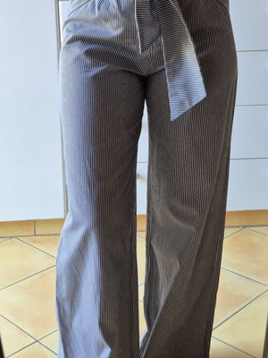 Helmi striped pants with built-in belt, like new