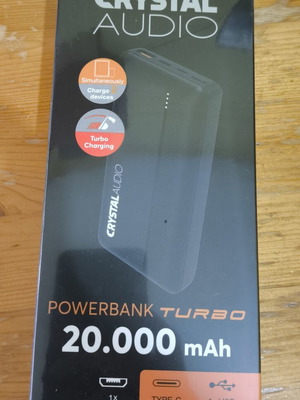 Powerbank Crystal Audio 20000 mAh new, turbo charging