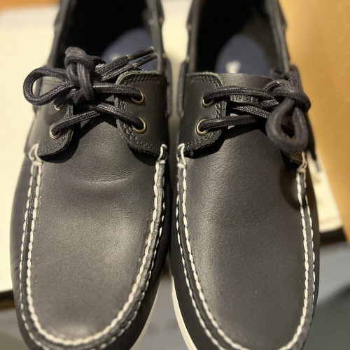 Timberland boat shoes leather navy blue