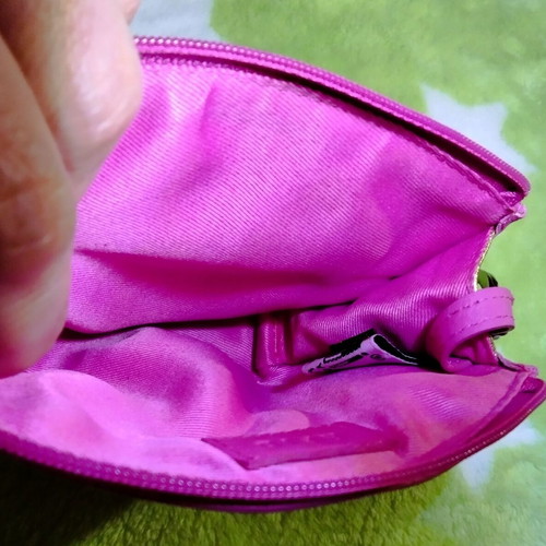 Women's leather handbag like new, pink and gold