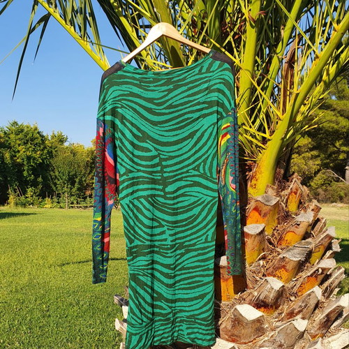 Desigual dress, colorful, size S/M, cotton and viscose
