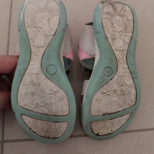 Sandals size 27 used, gray with color marks