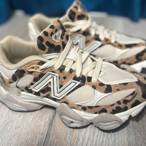 New Balance women's shoes with leopard print design