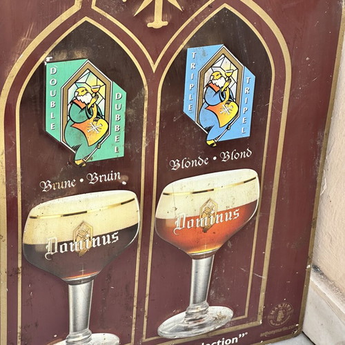 Dominus vintage metal beer advertising sign used, 60x40 cm