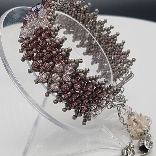 Handmade bracelet woven with TOHO glass beads new