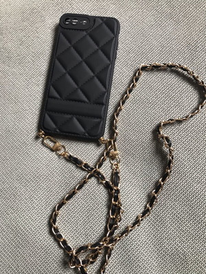Leather case for i-phone 7 pro & 8 pro with chain new