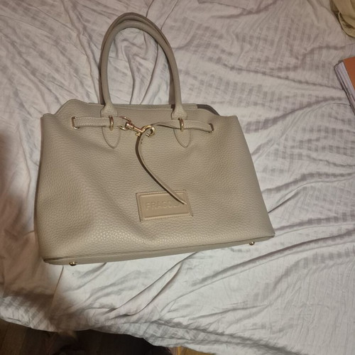 Fragola shoulder bag used, large capacity, beige