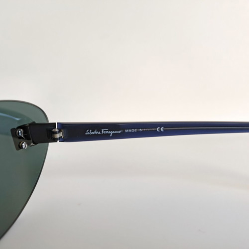 Salvatore Ferragamo Vintage Sunglasses like new, black and blue