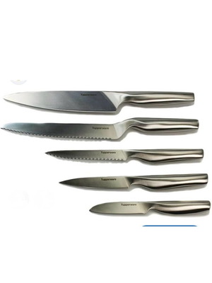 Mastro Tupperware knife set of 5 new with protective cases and boxes