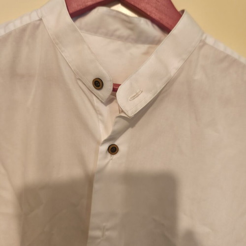 Cotton short-sleeve shirt white size XL new