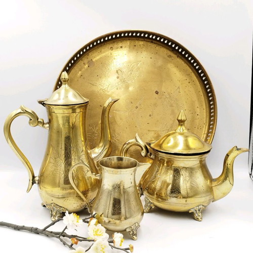 EPNS silver plated English tea and coffee set used