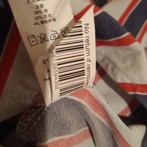 Next sleeveless striped blouse like new, UK 10, blue and red