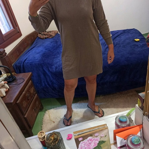 London Fog dress like new, beige, size L-XL