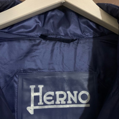Herno puffer jacket with removable sleeves like new, blue, size 52