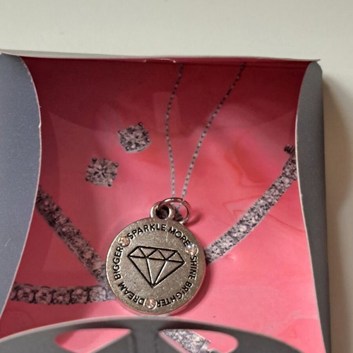 Diamond pendant charm new, silver color for necklace or bracelet