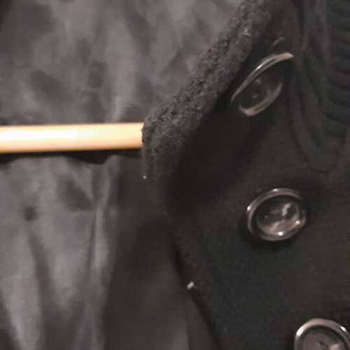 Classic Black Women's Coat United Colors of Benetton Used With Belt