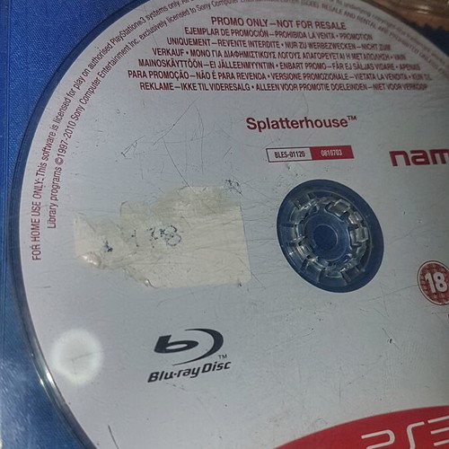 Splatterhouse PS3 press promo version full game