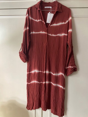Lolaliza women's long dress XL unused, brick red with white stripes