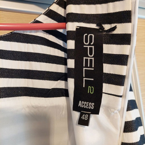 Striped dress used, size 48, black and white, Spell