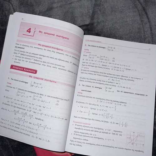 Algebra B Lykeiou textbook new, includes topic bank booklet