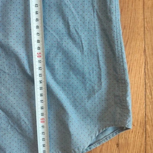 DOOA men's short sleeve shirt like new, size S, blue with red dots, cotton