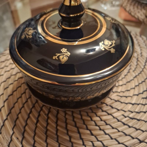 M.T. Ceramics vintage χειροποίητη κεραμική μπιζουτιέρα με χρυσό 24Κ