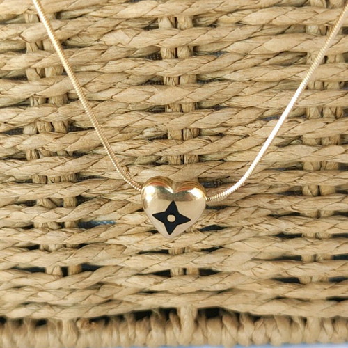 Steel necklace new, gold and silver color