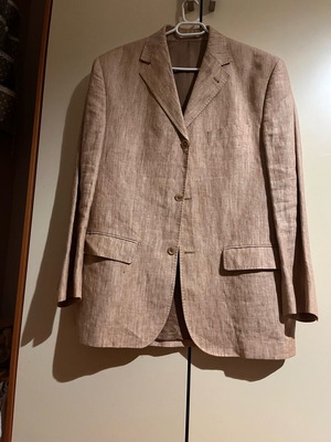 Men's linen jacket like new, size M, beige