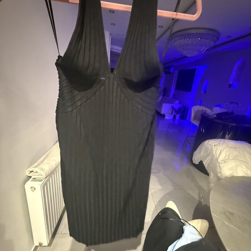 Guess knit dress large new black