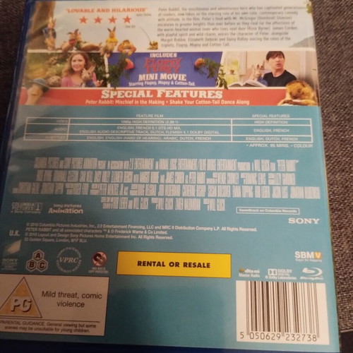 Peter Rabbit Blu-ray like new with subtitles