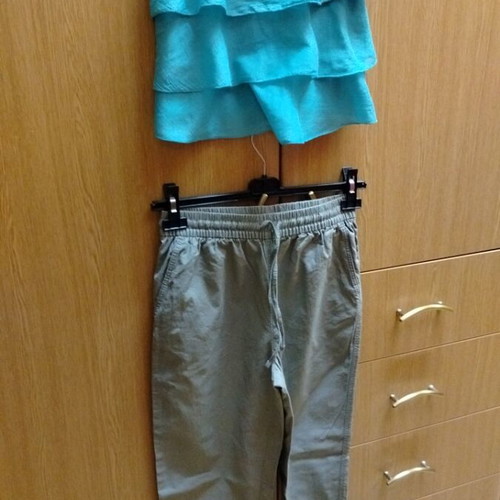 Set pants and top like new, H&M, size XS, green