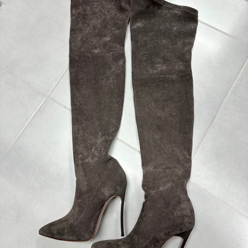 Casadei suede boots new, gray, size 39