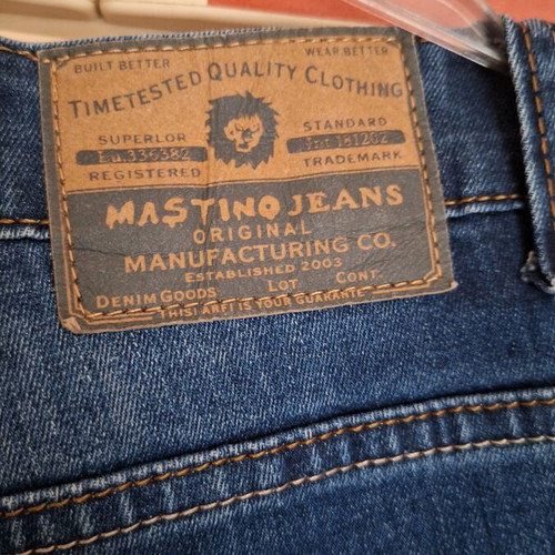 Blue Jeam pants XL like new, low rise Mastino Jeans