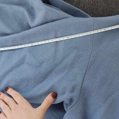 Zara wool coat 100% blue new with belt size S