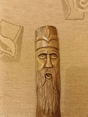 Handmade wood spirit carving from plane wood, new wall decoration