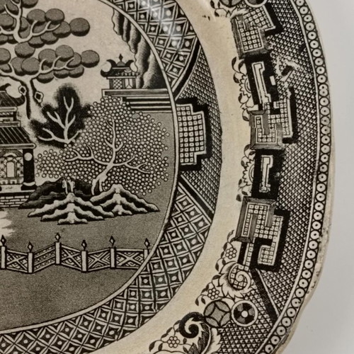 Antique large English Warranted Staffordshire JC & CO platter used, 1850